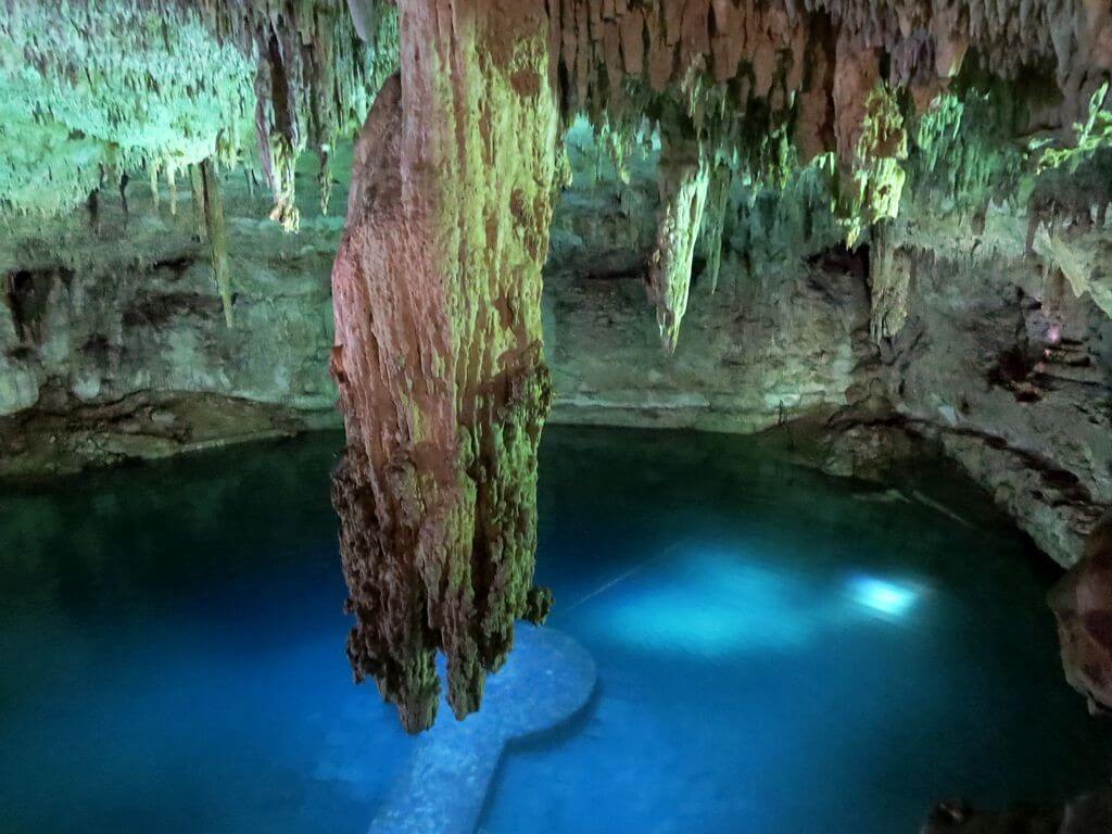 The Cenote Suytun, just east of Valladolid, Mexico, is typical of many natural sinkholes in the limestone bedrock of the Yucatan Peninsula.